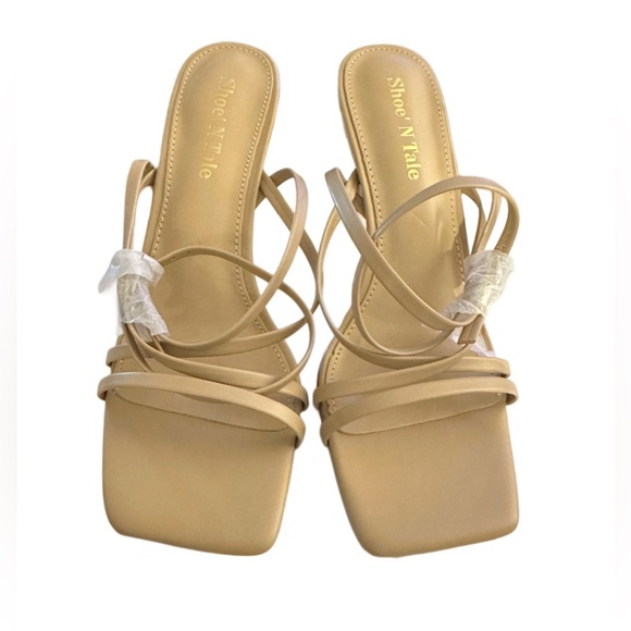 NWOT Women's Sexy Strappy Stilettos Summer Heeled Sandals High Heel Ankle Buckle - Picture 4 of 9